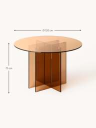 Round Glass Dining Table Anouk, in various sizes - thumbnail 8