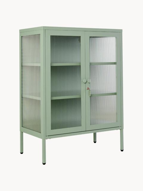 Metal Display Cabinet The Mixer with Ribbed Glass - image 1