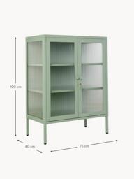 Metal Display Cabinet The Mixer with Ribbed Glass - thumbnail 8