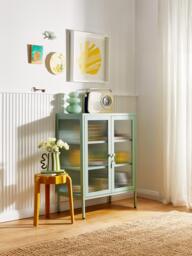 Metal Display Cabinet The Mixer with Ribbed Glass - thumbnail 2