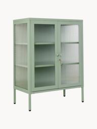 Metal Display Cabinet The Mixer with Ribbed Glass - thumbnail 1