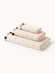 Velour Towel Set Tallulah with Decorative Fringes, in various set sizes