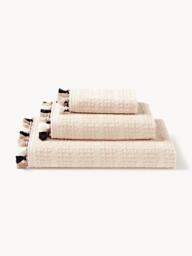 Velour Towel Set Tallulah with Decorative Fringes, in various set sizes - thumbnail 2