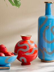 Porcelain Vase Eden with Gold Accents, H 23 cm - thumbnail 3