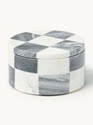 Westwing Crosby Studios, Marble Jewellery Box Carreaux with Lid