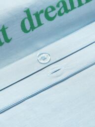 Cotton Percale Duvet Cover Roya with Embroidered Lettering - thumbnail 3