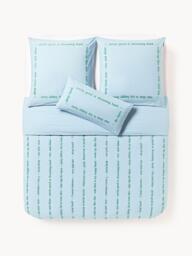 Cotton Percale Duvet Cover Roya with Embroidered Lettering - thumbnail 2
