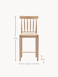 Handmade Oak Wood Counter Chairs Eton, Set of 2 - thumbnail 4