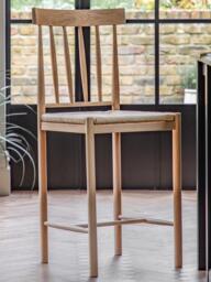 Handmade Oak Wood Counter Chairs Eton, Set of 2 - thumbnail 2