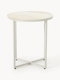 Round Side Table Antigua with Marble Effect Glass Top - thumbnail 2