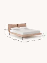 Upholstered Teddy Bouclé Bed Amelia - thumbnail 9