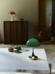 Small Portable LED Table Lamp Panthella 160, Design Verner Panton - thumbnail 5
