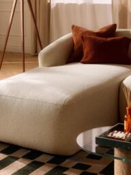 Bouclé Corner Chaise Module Sofia - thumbnail 2