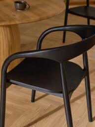 Ash Wood Dining Chair Camille with Armrests - thumbnail 7