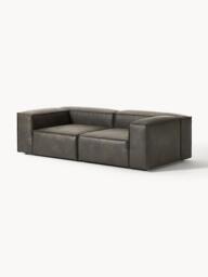 Modular Leather Sofa Lennon (3-seater) - thumbnail 2