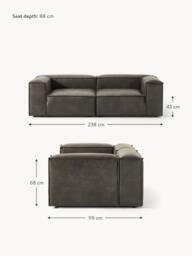 Modular Leather Sofa Lennon (3-seater) - thumbnail 7