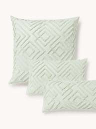 Cotton Percale Pillowcase Phil with Tufted Design