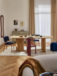 Oval Oak Wood Dining Table Dunia, in various sizes - thumbnail 6