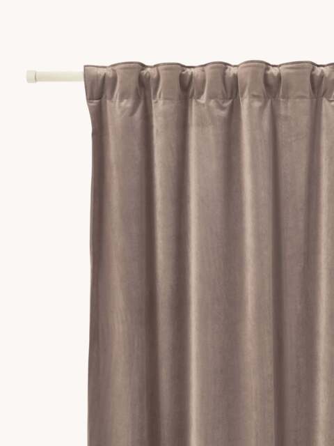 Velvet Dim-Out Multi-Band Curtain Rush, W 270 cm - image 1