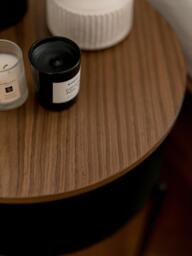 Round Metal Side Table Tu with Wooden Top - thumbnail 4