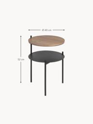 Round Metal Side Table Tu with Wooden Top - thumbnail 6
