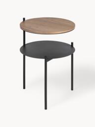 Round Metal Side Table Tu with Wooden Top - thumbnail 1