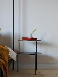 Round Metal Side Table Tu with Wooden Top - thumbnail 5