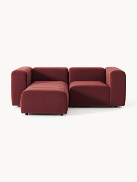 Modular Velvet Sofa Lena (2-seater) with Ottoman (left/right) - image 1