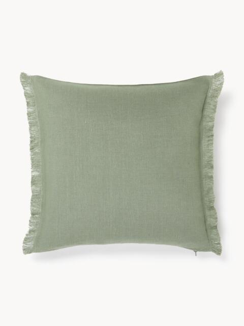 Linen Cushion Cover Luana with Fringes - image 1