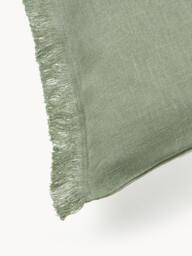 Linen Cushion Cover Luana with Fringes - thumbnail 2