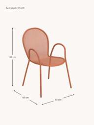 Stackable Garden Chair Ronda with Armrests - thumbnail 2