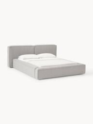 Upholstered Bouclé Bed Lennon with Storage Space - thumbnail 1