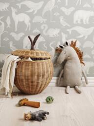 Kids Handmade Rattan Storage Basket Apple - thumbnail 3