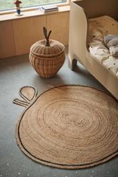 Kids Handmade Rattan Storage Basket Apple - thumbnail 2