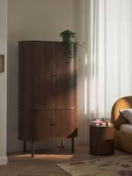 Compact Wardrobe Calary with Fluted Front - thumbnail 9