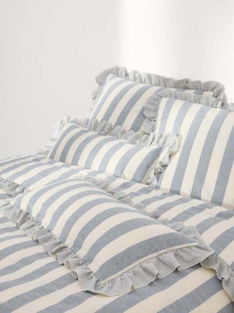 Ruffled Linen-Cotton Duvet Cover Posie - image 1