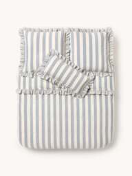 Ruffled Linen-Cotton Duvet Cover Posie - thumbnail 3