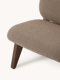 Ash Wood Lounge Chair Shenay with Bouclé Upholstery - thumbnail 6