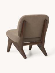 Ash Wood Lounge Chair Shenay with Bouclé Upholstery - thumbnail 4