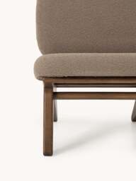 Ash Wood Lounge Chair Shenay with Bouclé Upholstery - thumbnail 5
