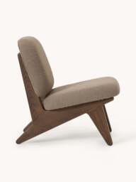 Ash Wood Lounge Chair Shenay with Bouclé Upholstery - thumbnail 3