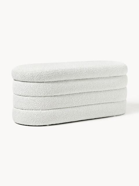Bouclé Upholstered Bench Alto with Storage Space - image 1