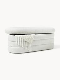 Bouclé Upholstered Bench Alto with Storage Space - thumbnail 3