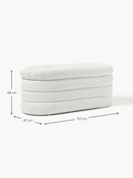 Bouclé Upholstered Bench Alto with Storage Space - thumbnail 9