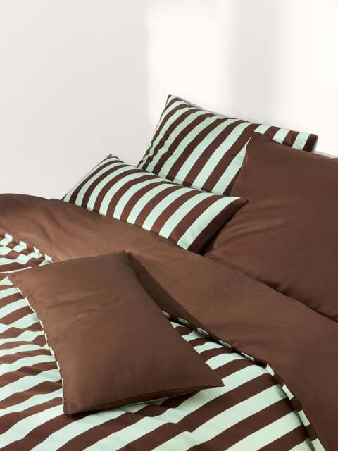 Striped Cotton Sateen Duvet Cover Zani - image 1