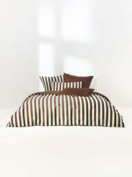 Striped Cotton Sateen Duvet Cover Zani - thumbnail 2