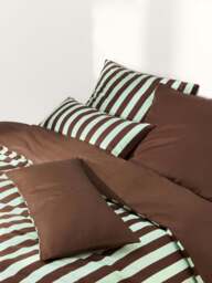 Striped Cotton Sateen Duvet Cover Zani