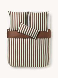 Striped Cotton Sateen Duvet Cover Zani - thumbnail 3