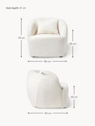 Bouclé Cocktail Armchair Elodie - thumbnail 7