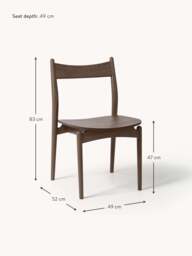 Ash Wood Dining Chair Koa - thumbnail 8